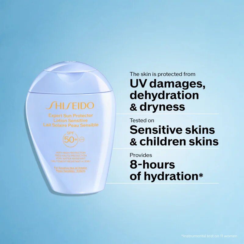 Shiseido Expert Sun Protector Lotion Sensitive SPF50+ zaščitni losjon za občutljivo kožo SPF 50+ 150 ml