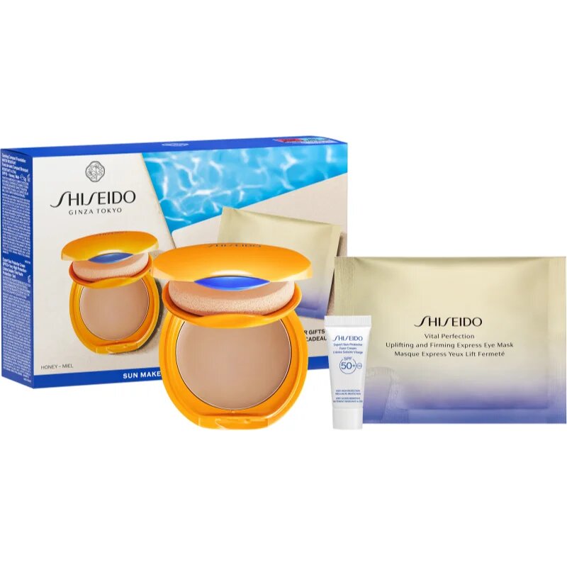 Shiseido Expert Sun Protector Tanning Compact Foundation SPF10 darilni set za ženske odtenek Honey