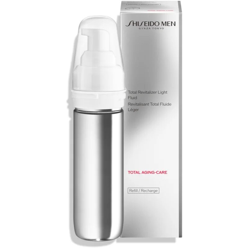 Shiseido Men Total Revitalizer fluid proti staranju kože za moške nadomestno polnilo 70 ml