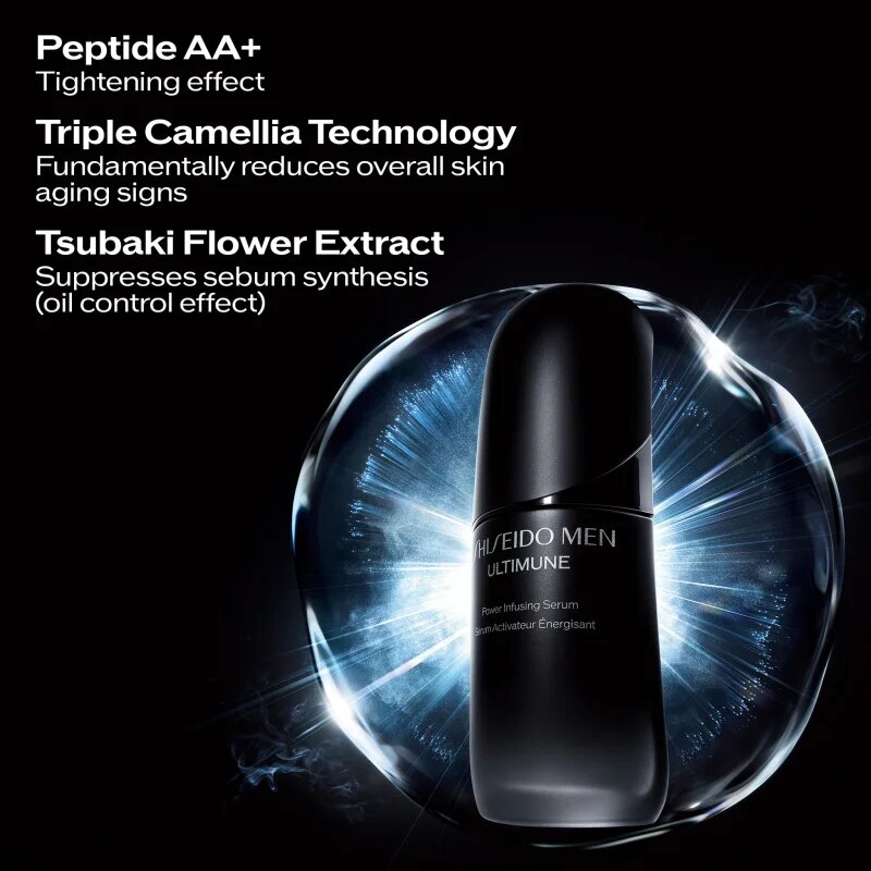 Shiseido Men Ultimune Power Infusing Serum koncentriran serum proti znakom staranja kože za moške 50 ml