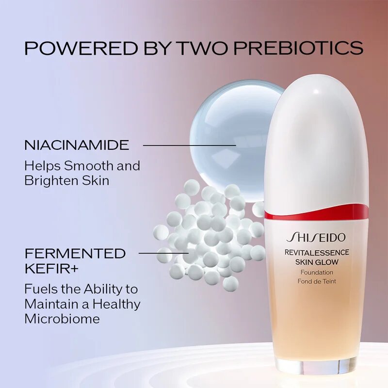 Shiseido Revitalessence Skin Glow Foundation lahki tekoči puder s posvetlitvenim učinkom SPF 30 odtenek Cashmere 30 ml