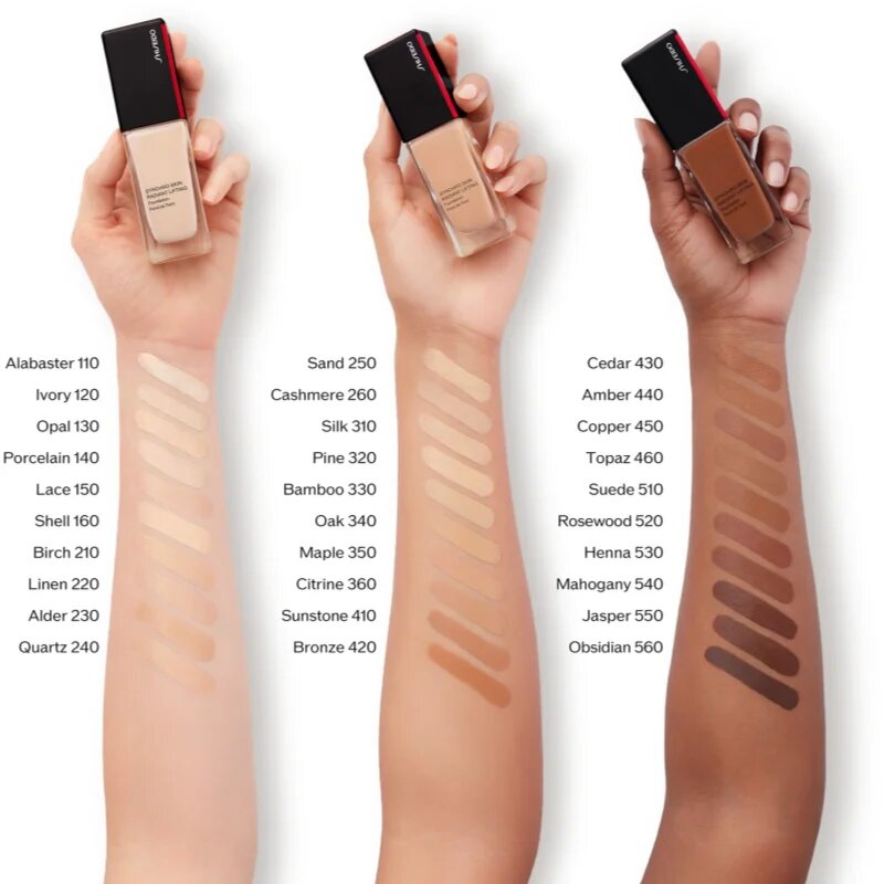 Shiseido Synchro Skin Radiant Lifting Foundation Advanced posvetlitveni lifting tekoči puder SPF 30 odtenek 430 Cedar 30 ml