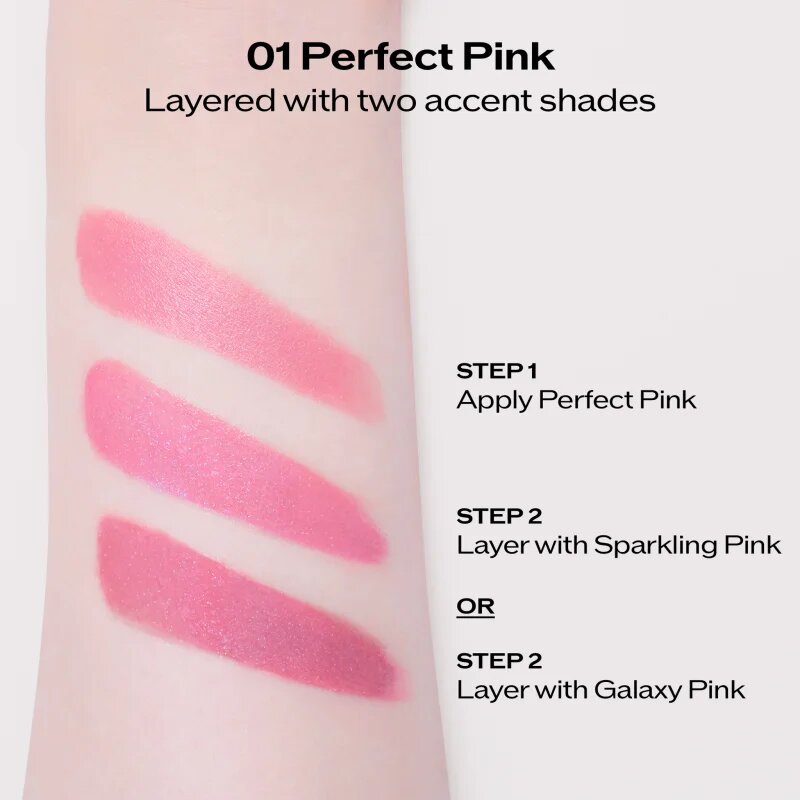Shiseido Technosatin Pink satenasta šminka odtenek 01 Perfect Pink 3.3 g