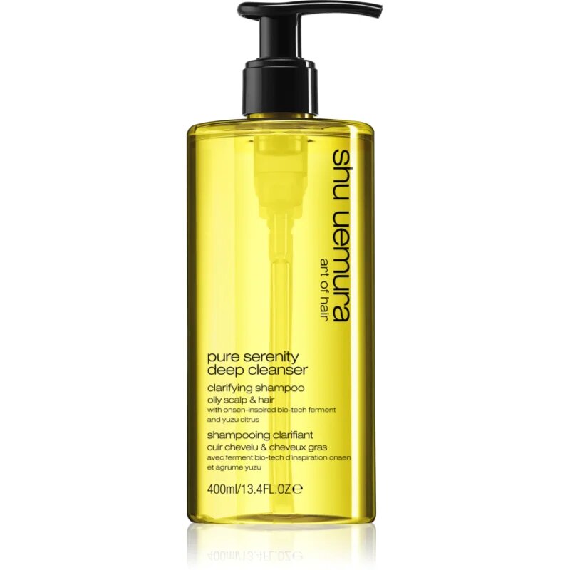 Shu Uemura Deep Cleanser Pure Serenity globinsko čistilni šampon za mastne lase in lasišče 400 ml