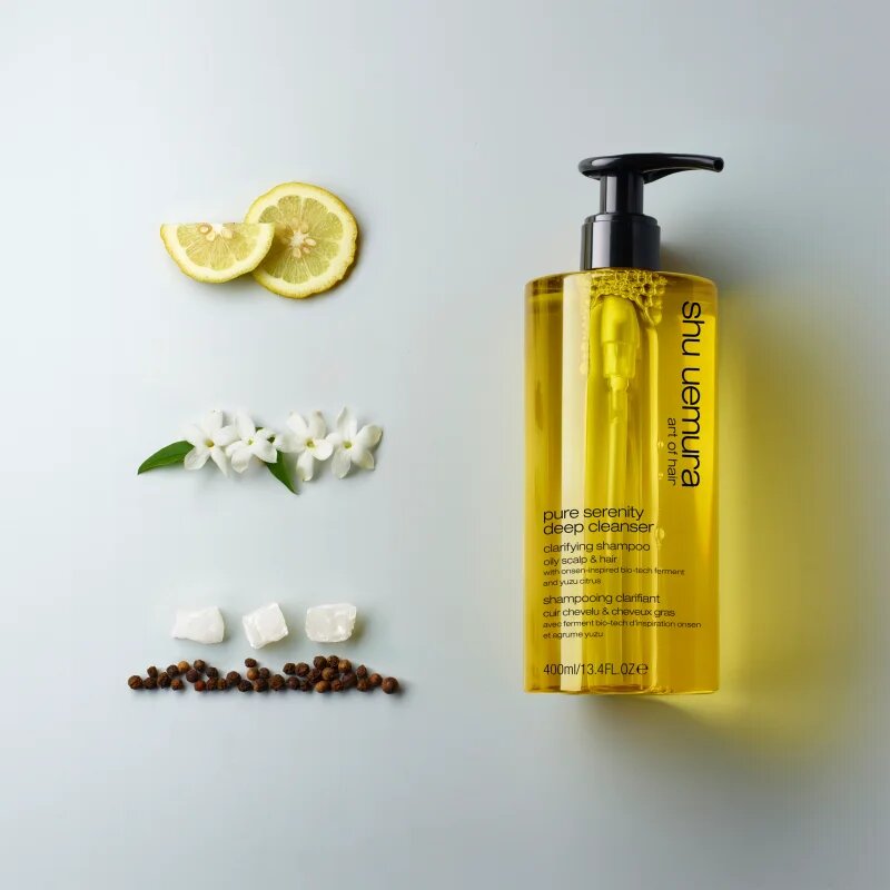 Shu Uemura Deep Cleanser Pure Serenity globinsko čistilni šampon za mastne lase in lasišče 400 ml