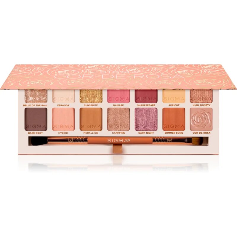 Sigma Beauty Cor-de-Rosa Eyeshadow Palette paleta senčil za oči s čopičem 16.24 g