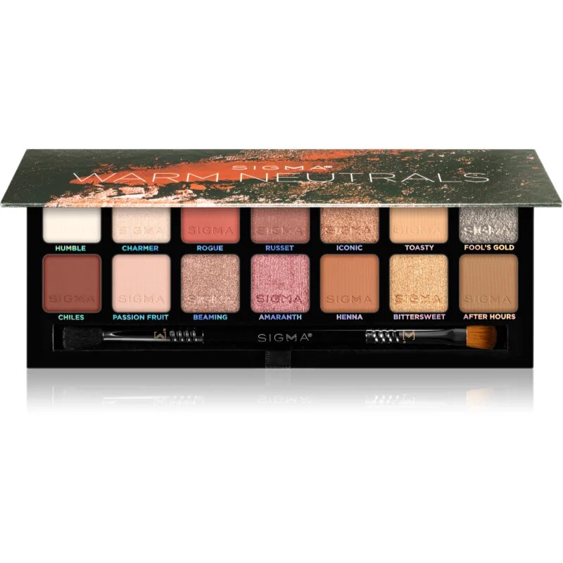 Sigma Beauty Warm Neutrals Eyeshadow Palette paleta senčil za oči 25.5 g