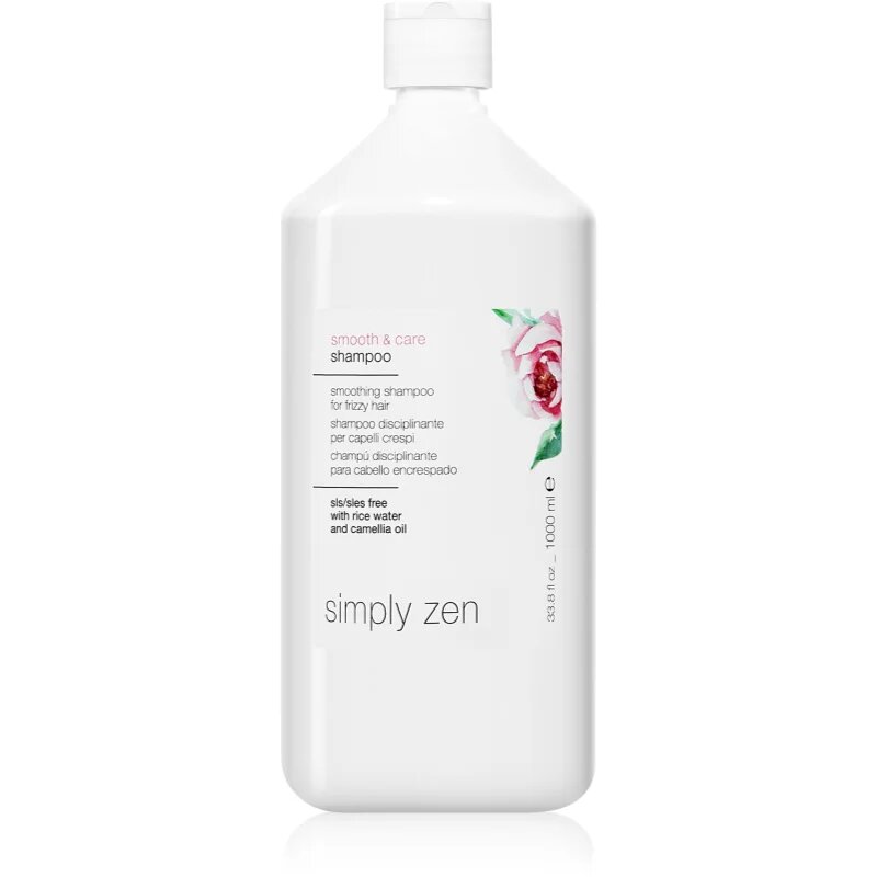 Simply Zen Smooth & Care Shampoo šampon za glajenje las proti krepastim lasem 1000 ml