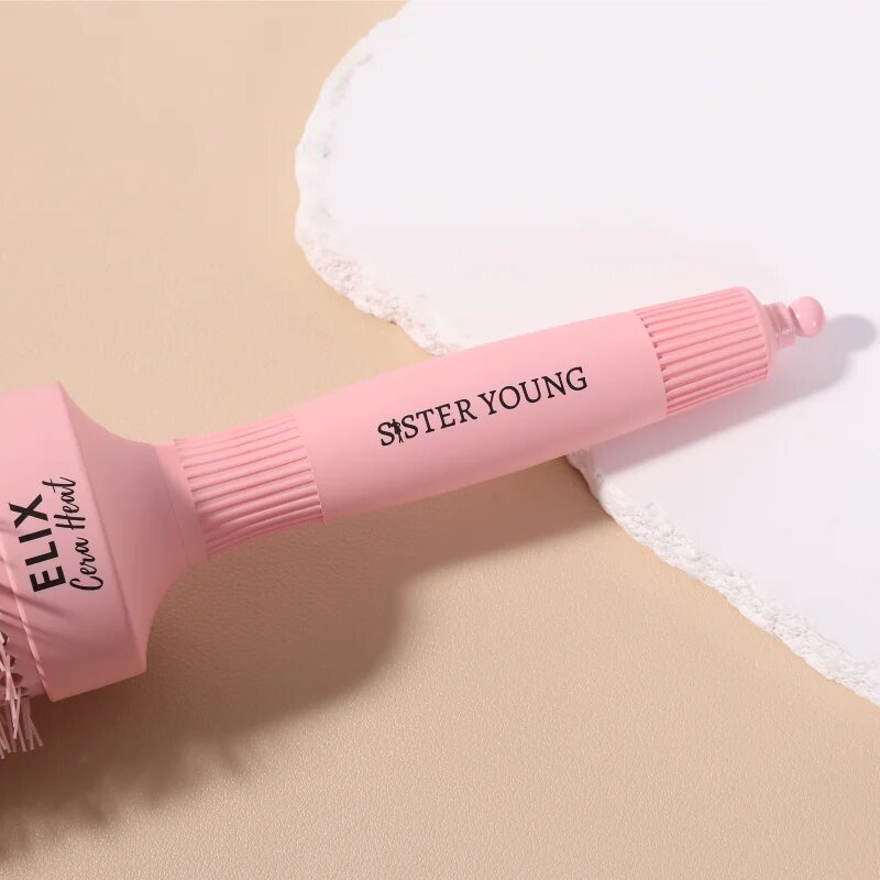 Sister Young ELIX Round Brush Cera Heat Pink okrogla krtača za lase 65mm 1 kos