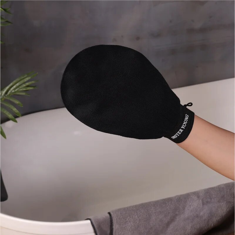 Sister Young NOVA Exfoliating Glove rokavica za piling za telo Black 1 kos