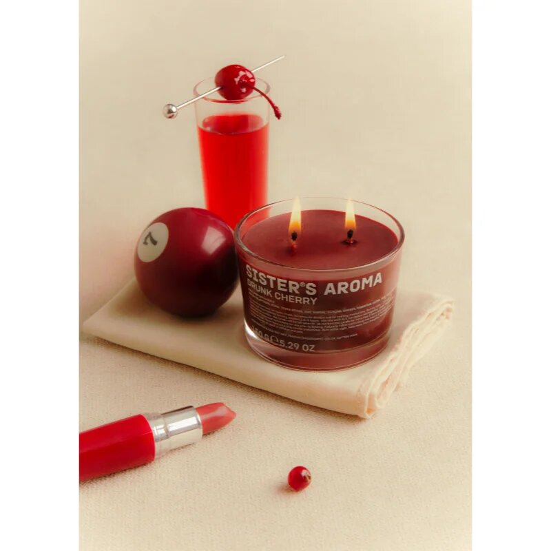 Sister's Aroma Drunk Cherry dišeča sveča 150 g