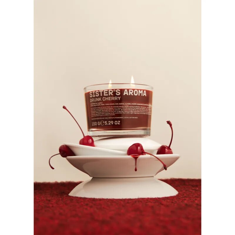 Sister's Aroma Drunk Cherry dišeča sveča 150 g