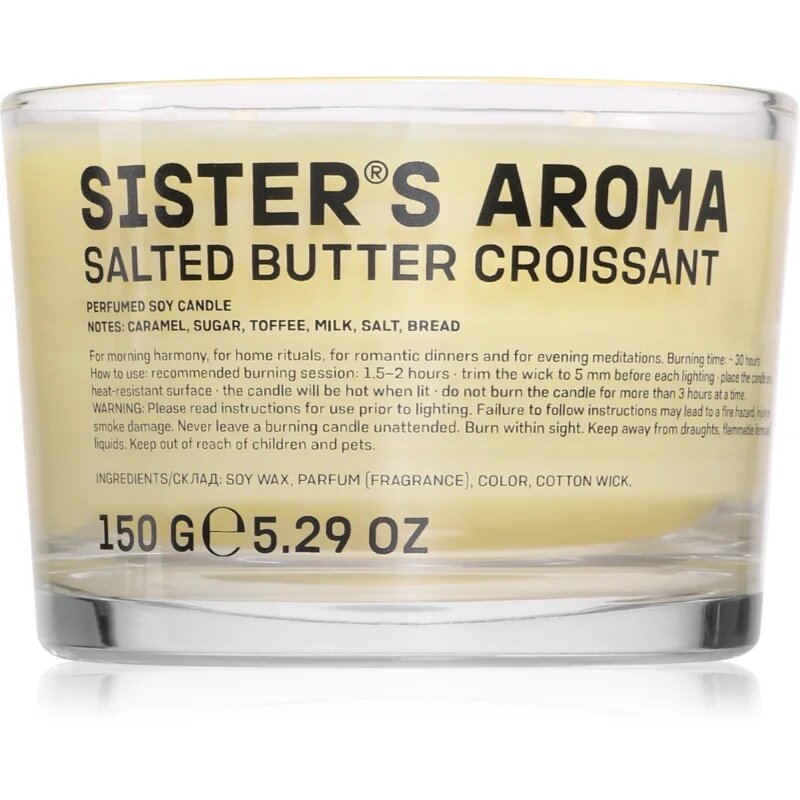 Sister's Aroma Salted Butter Croissant dišeča sveča 150 g