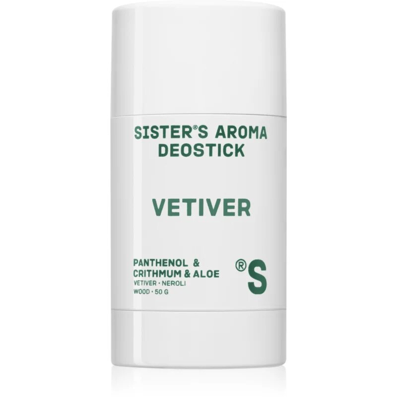 Sister's Aroma Vetiver Deostick trdi deodorant proti neprijetnemu vonju in potenju 50 g