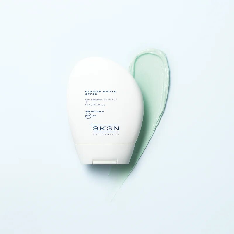 SK3N Glacier Shield SPF 50 lahki zaščitni fluid SPF 50 50 ml