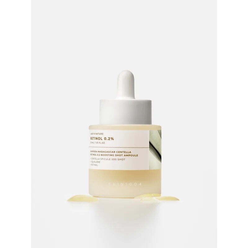 SKIN1004 Lab In Nature Retinol 0.2% Boosting Shot Ampoule regeneracijski serum proti gubam povečujoč prožnost kože 30 ml
