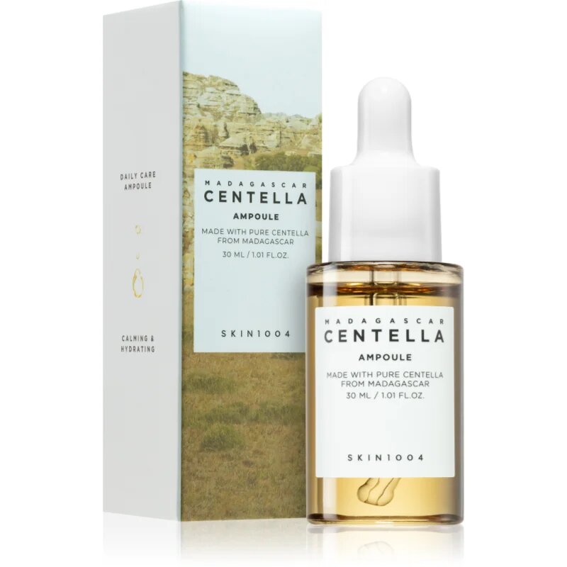SKIN1004 Madagascar Centella Ampoule vlažilni serum za pomiritev in okrepitev občutljive kože 30 ml