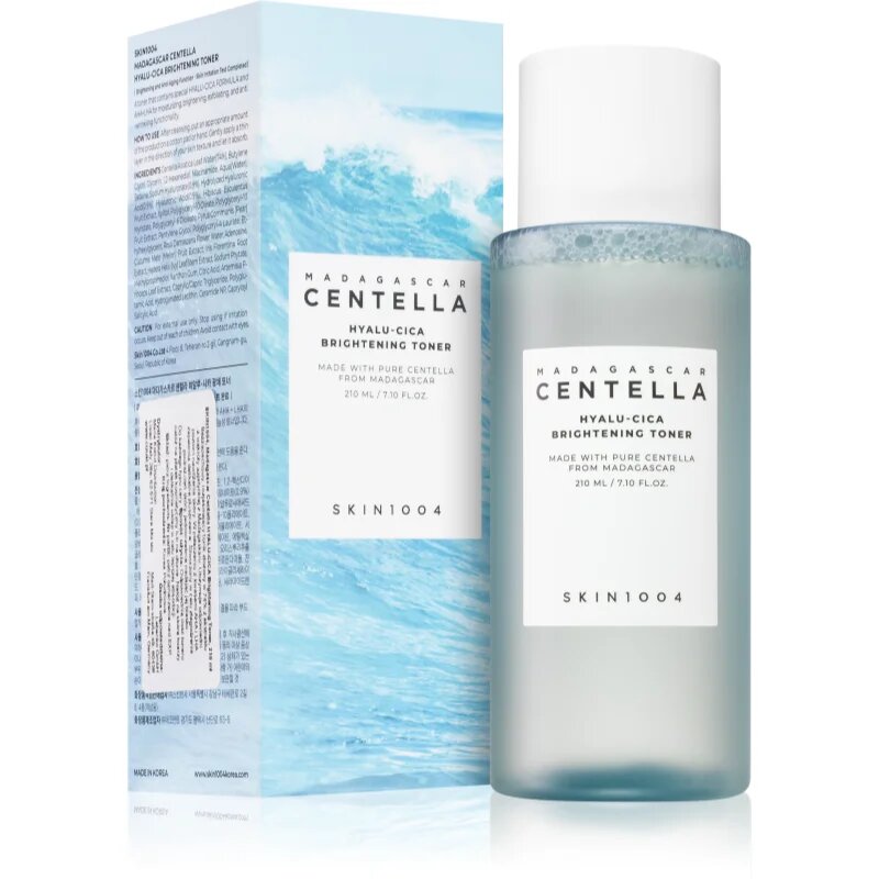 SKIN1004 Madagascar Centella Hyalu-Cica Brightening Toner nežni eksfoliacijski tonik za osvetljevanje kože in hidratacijo 210 ml