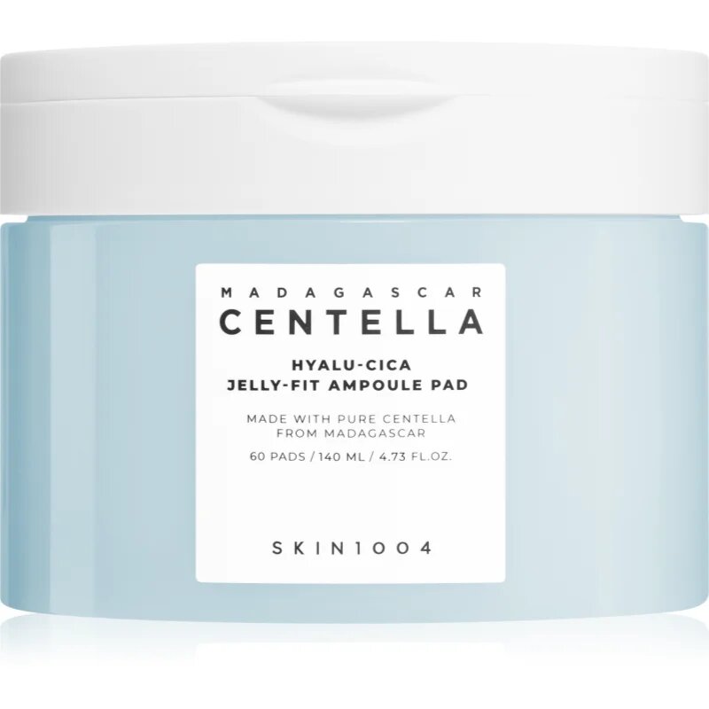 SKIN1004 Madagascar Centella Hyalu-Cica Jelly-Fit Ampoule Pad tonizirajoče blazinice za dehidrirano suho kožo 60 kos