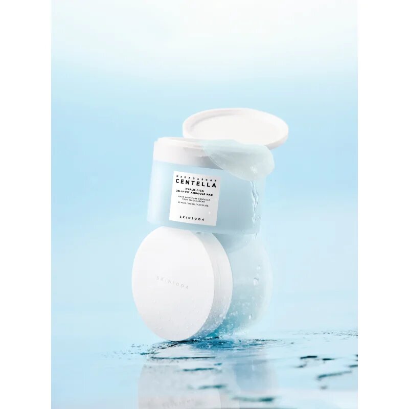 SKIN1004 Madagascar Centella Hyalu-Cica Jelly-Fit Ampoule Pad tonizirajoče blazinice za dehidrirano suho kožo 60 kos