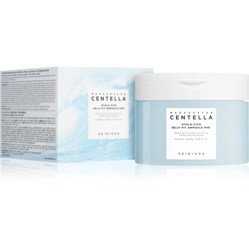 SKIN1004 Madagascar Centella Hyalu-Cica Jelly-Fit Ampoule Pad tonizirajoče blazinice za dehidrirano suho kožo 60 kos