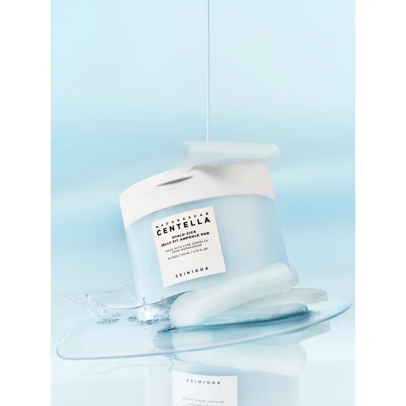 SKIN1004 Madagascar Centella Hyalu-Cica Jelly-Fit Ampoule Pad tonizirajoče blazinice za dehidrirano suho kožo 60 kos