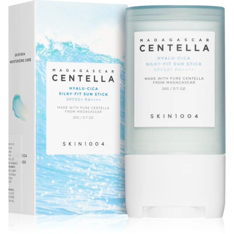 SKIN1004 Madagascar Centella Hyalu-Cica Silky-Fit Sun Stick zaščitna vlažilna paličica SPF 50+ 20 g
