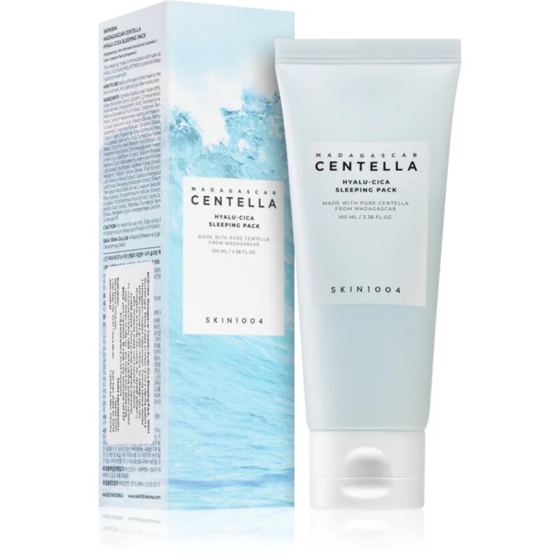 SKIN1004 Madagascar Centella Hyalu-Cica Sleeping Pack izpopolnjevalna in vlažilna maska za čez noč za učvrstitev kože 100 ml