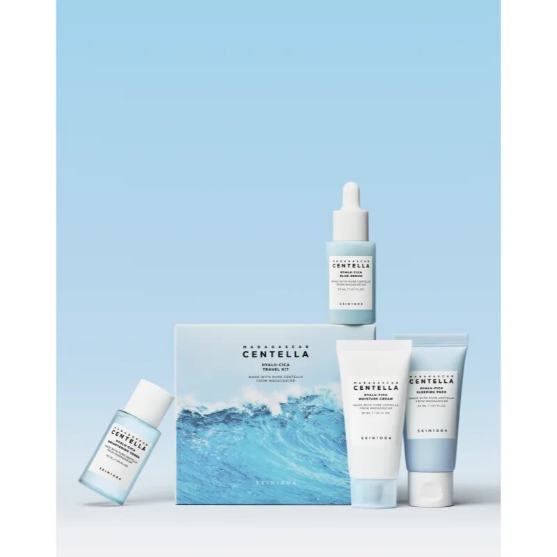SKIN1004 Madagascar Centella Hyalu-Cica Travel Kit Potovalni set za intenzivno vlažnost