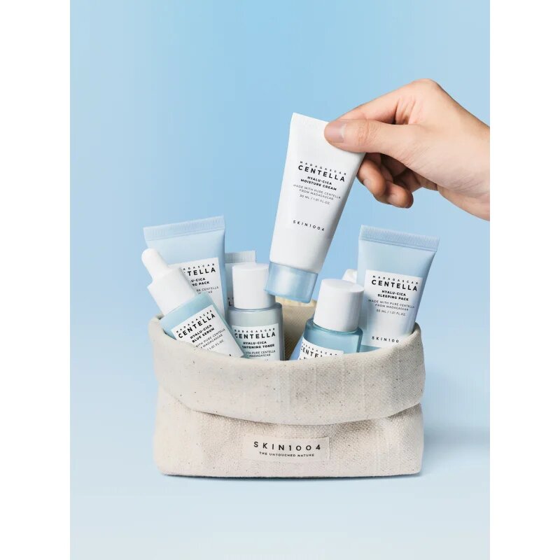 SKIN1004 Madagascar Centella Hyalu-Cica Travel Kit Potovalni set za intenzivno vlažnost