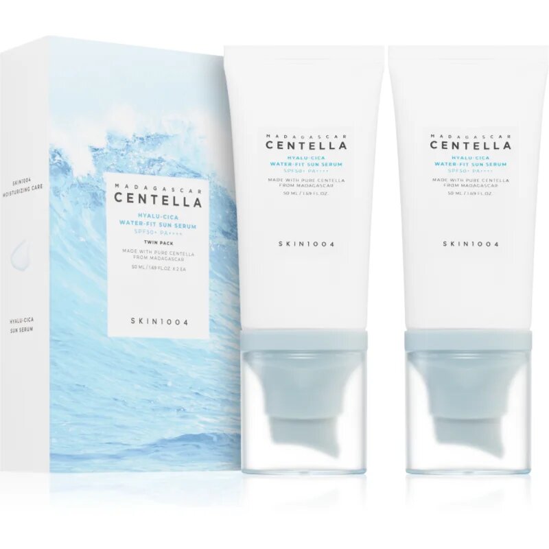 SKIN1004 Madagascar Centella Hyalu-Cica Water-Fit Sun Serum Twin Pack zaščitni serum z vlažilnim učinkom DUO paket