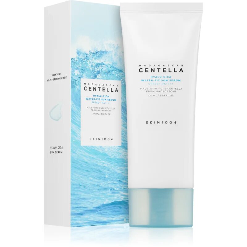 SKIN1004 Madagascar Centella Hyalu-Cica Water-Fit Sun Serum zaščitni serum z vlažilnim učinkom SPF 50+ 100 ml
