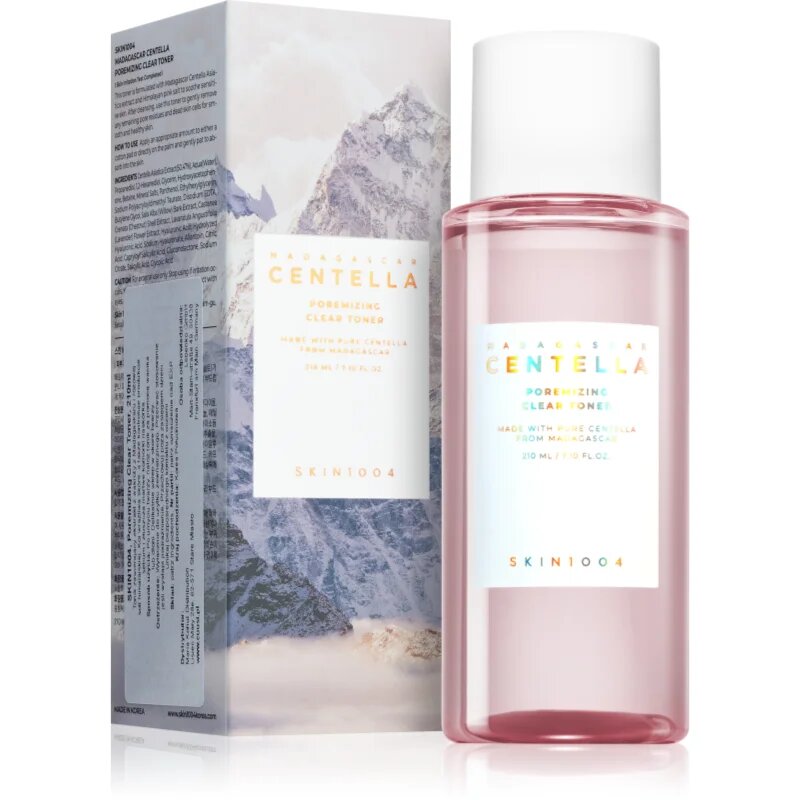 SKIN1004 Madagascar Centella Poremizing Clear Toner nežni eksfoliacijski tonik za glajenje kože in zmanjšanje por 210 ml