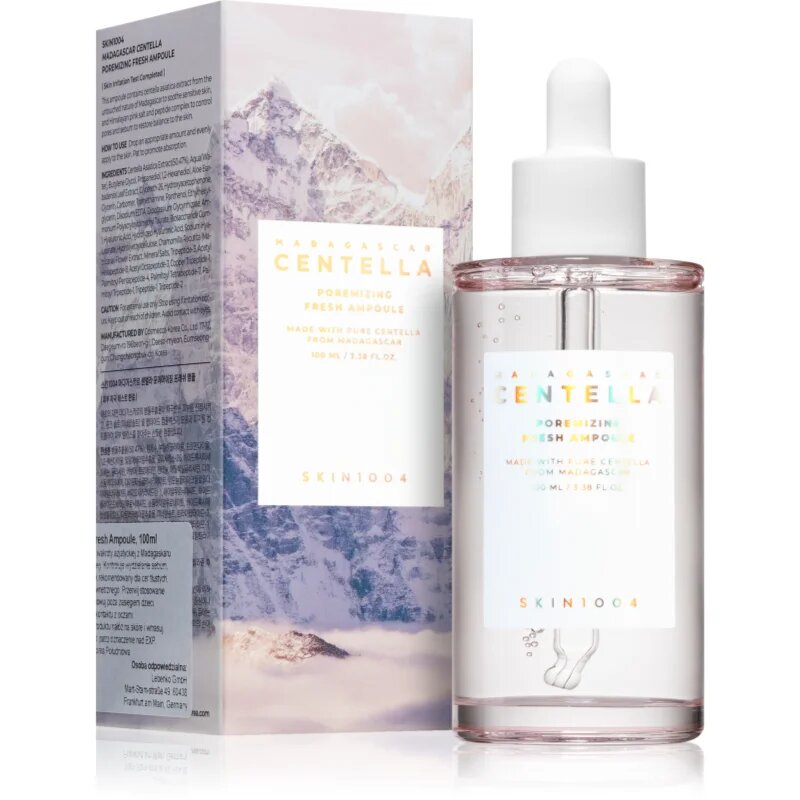 SKIN1004 Madagascar Centella Poremizing Fresh Ampoule razstrupljevalni serum za obraz za glajenje kože in zmanjšanje por 100 ml