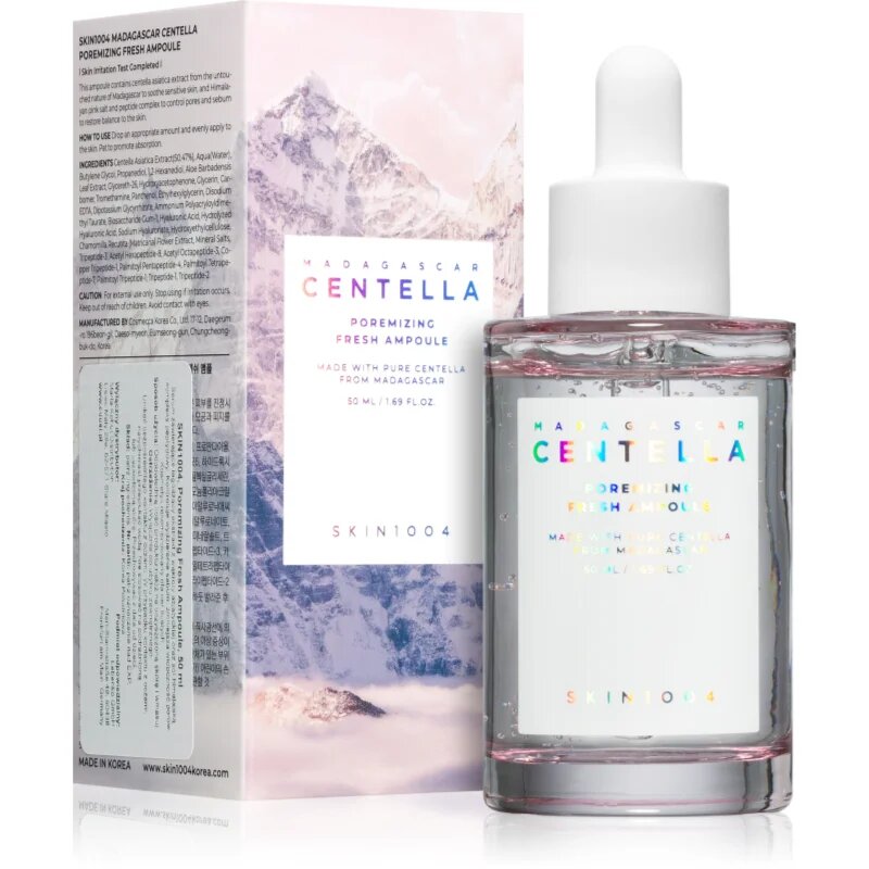 SKIN1004 Madagascar Centella Poremizing Fresh Ampoule razstrupljevalni serum za obraz za glajenje kože in zmanjšanje por 50 ml