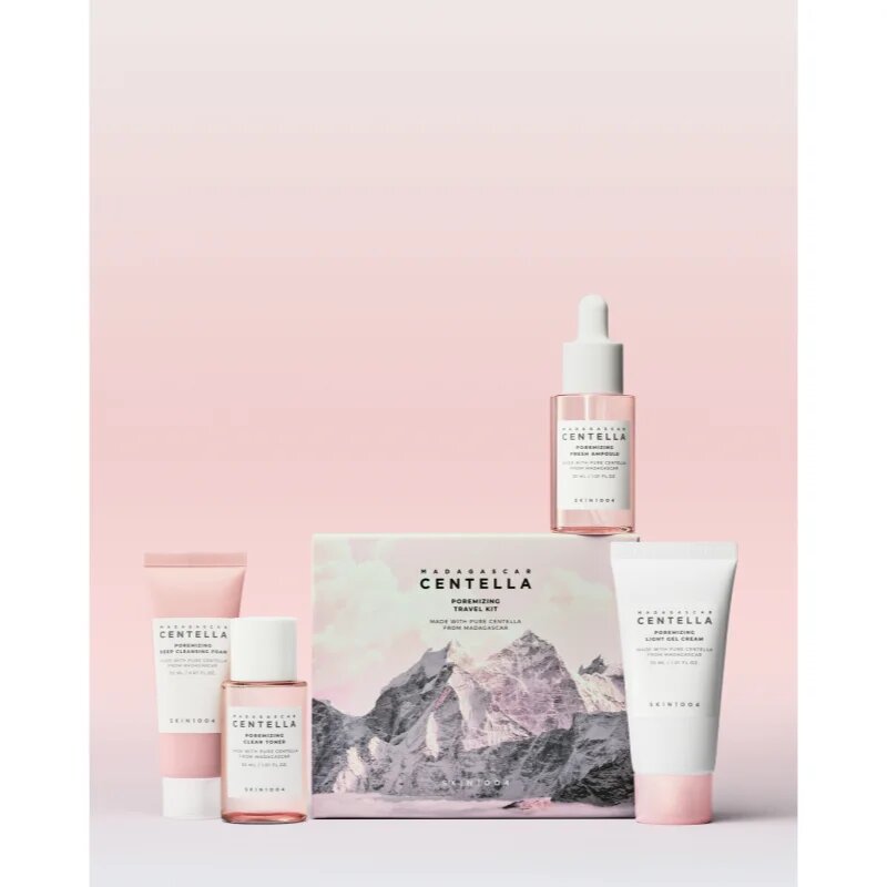 SKIN1004 Madagascar Centella Poremizing Travel Kit Potovalni set za glajenje kože in zmanjšanje por
