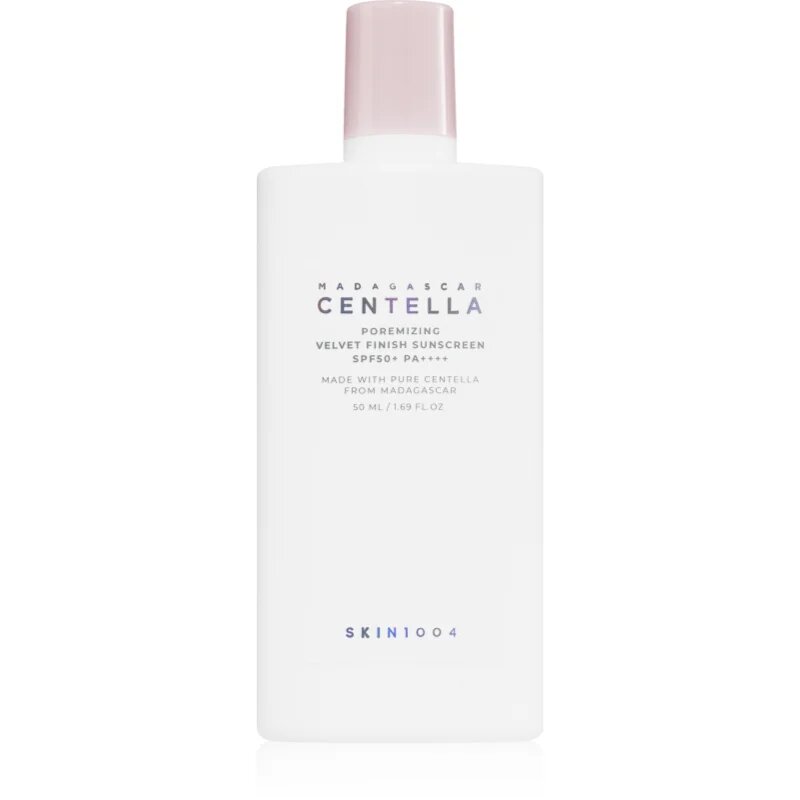 SKIN1004 Madagascar Centella Poremizing Velvet Finish Sunscreen krema za sončenje za obraz za mastno kožo SPF 50+ 50 ml