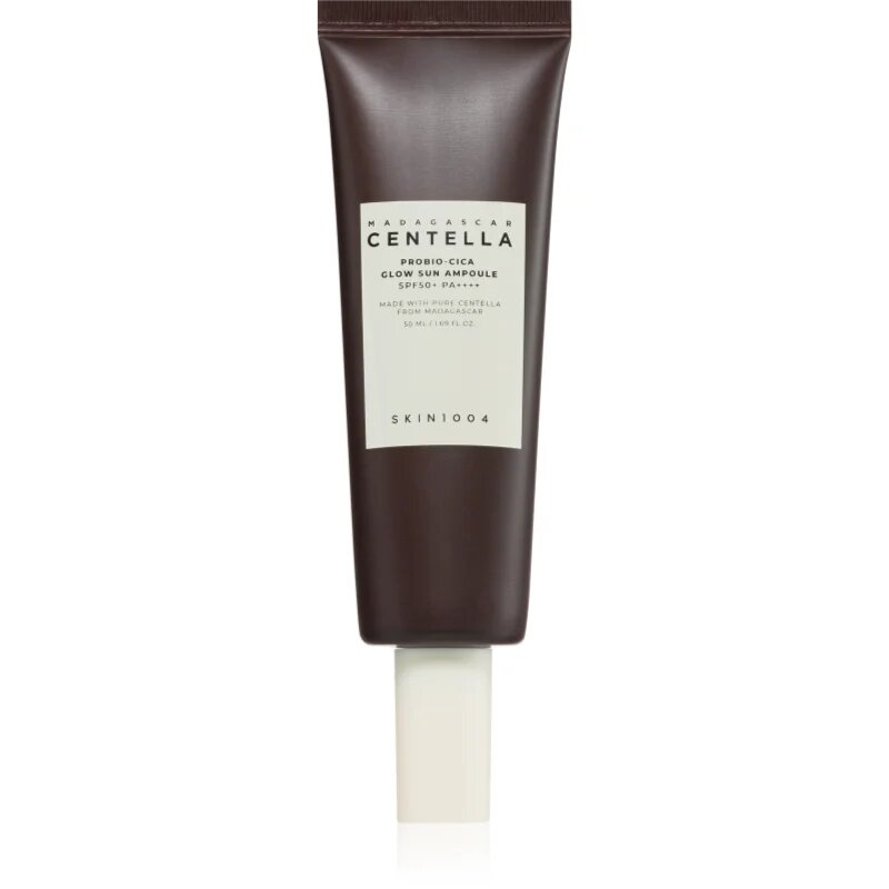 SKIN1004 Madagascar Centella Probio-Cica Glow Sun Ampoule zaščitni serum za obnovo kožne pregrade SPF 50+ 50 ml