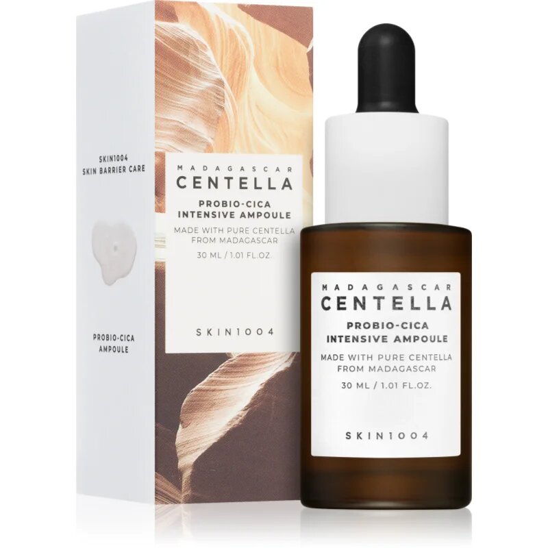 SKIN1004 Madagascar Centella Probio-Cica Intensive Ampoule pomirjajoči serum za obnovo kožne pregrade 30 ml