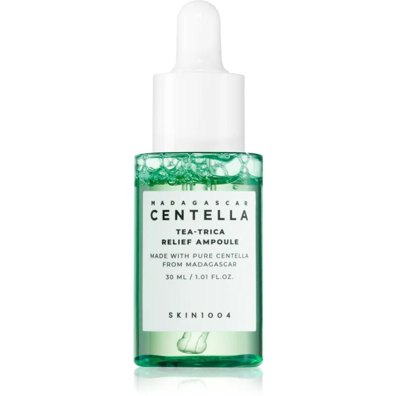 SKIN1004 Madagascar Centella Tea-Trica Relief Ampoule pomirjajoči serum za obraz za problematično kožo akne 30 ml