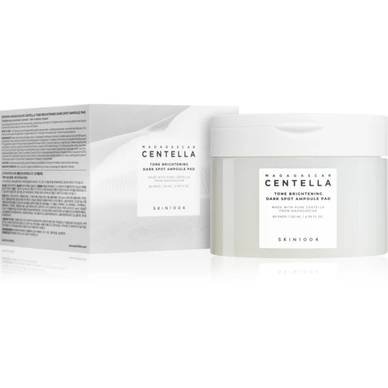 SKIN1004 Madagascar Centella Tone Brightening Dark Spot Ampoule Pad tonizirajoče blazinice proti temnim madežem 60 kos