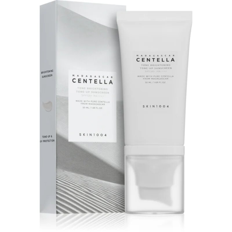 SKIN1004 Madagascar Centella Tone Brightening Tone-Up Sunscreen zaščitni tonirani fluid za obraz za osvetlitev kože SPF 50+ 50 ml