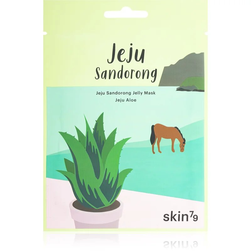 Skin79 Jeju Sandorong Jeju Aloe pomirjevalna tekstilna maska z vlažilnim učinkom 33 ml
