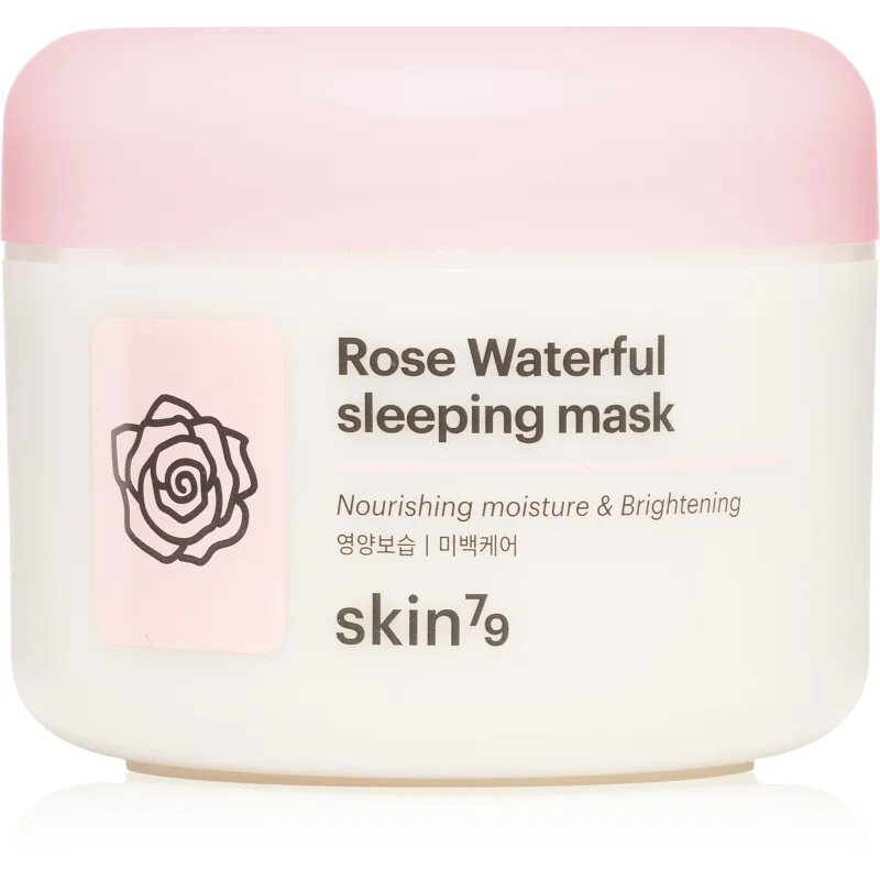 Skin79 Rose Waterfull nočna vlažilna maska z vrtnično vodo 100 ml