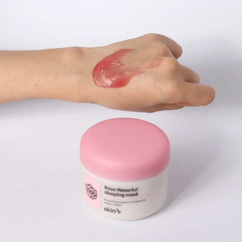 Skin79 Rose Waterfull nočna vlažilna maska z vrtnično vodo 100 ml