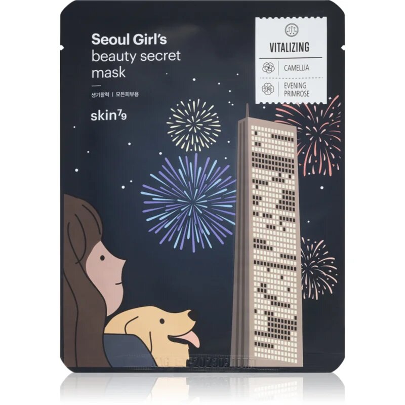 Skin79 Seoul Girl's Beauty Secret učvrstitvena maska iz platna za konture obraza 20 g