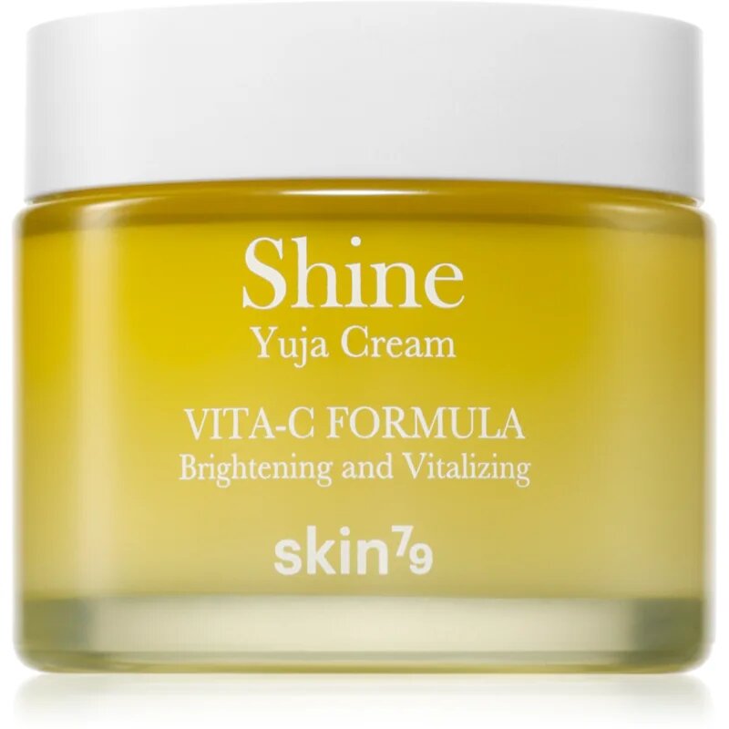 Skin79 Shine Yuja Cream Vita-C Formula vlažilna in posvetlitvena krema za obraz za kožo s hiperpigmentacijo 70 ml