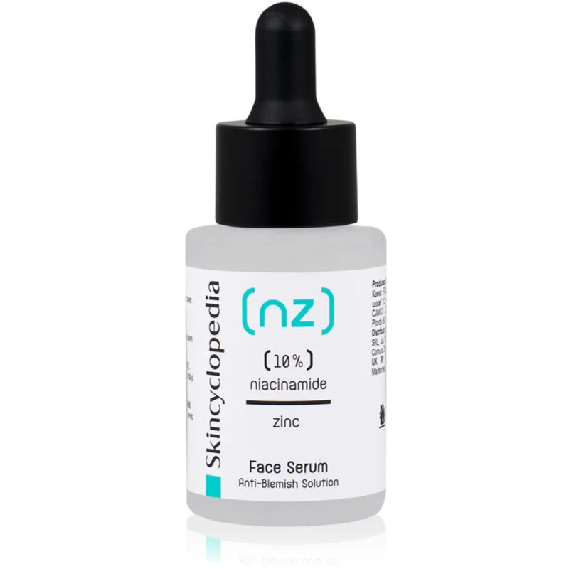 Skincyclopedia 10% Niacinamide Acid + Zinc serum za obraz za problematično kožo akne 30 ml