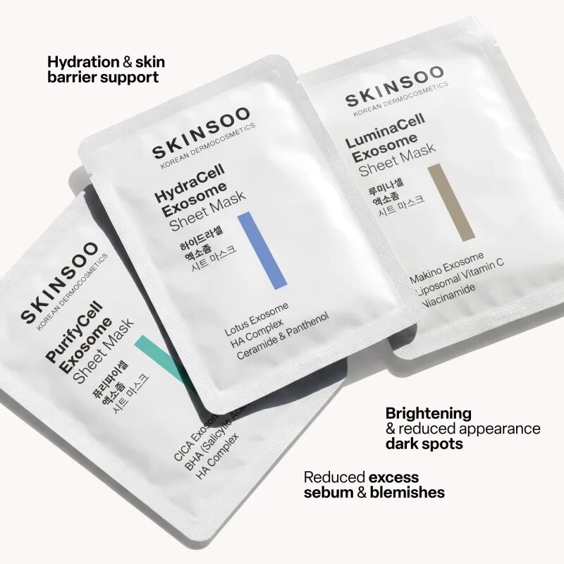 SKINSOO HydraCell Exosome Sheet Mask vlažilna tekstilna maska 22 g
