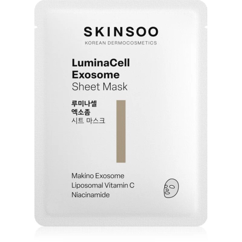 SKINSOO LuminaCell Exosome Sheet Mask revitalizacijska maska iz platna 22 g
